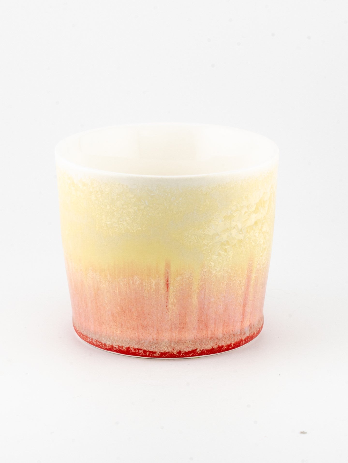 8oz Ceramic Tumbler - Crystalline Glaze Strawberry & Vanilla