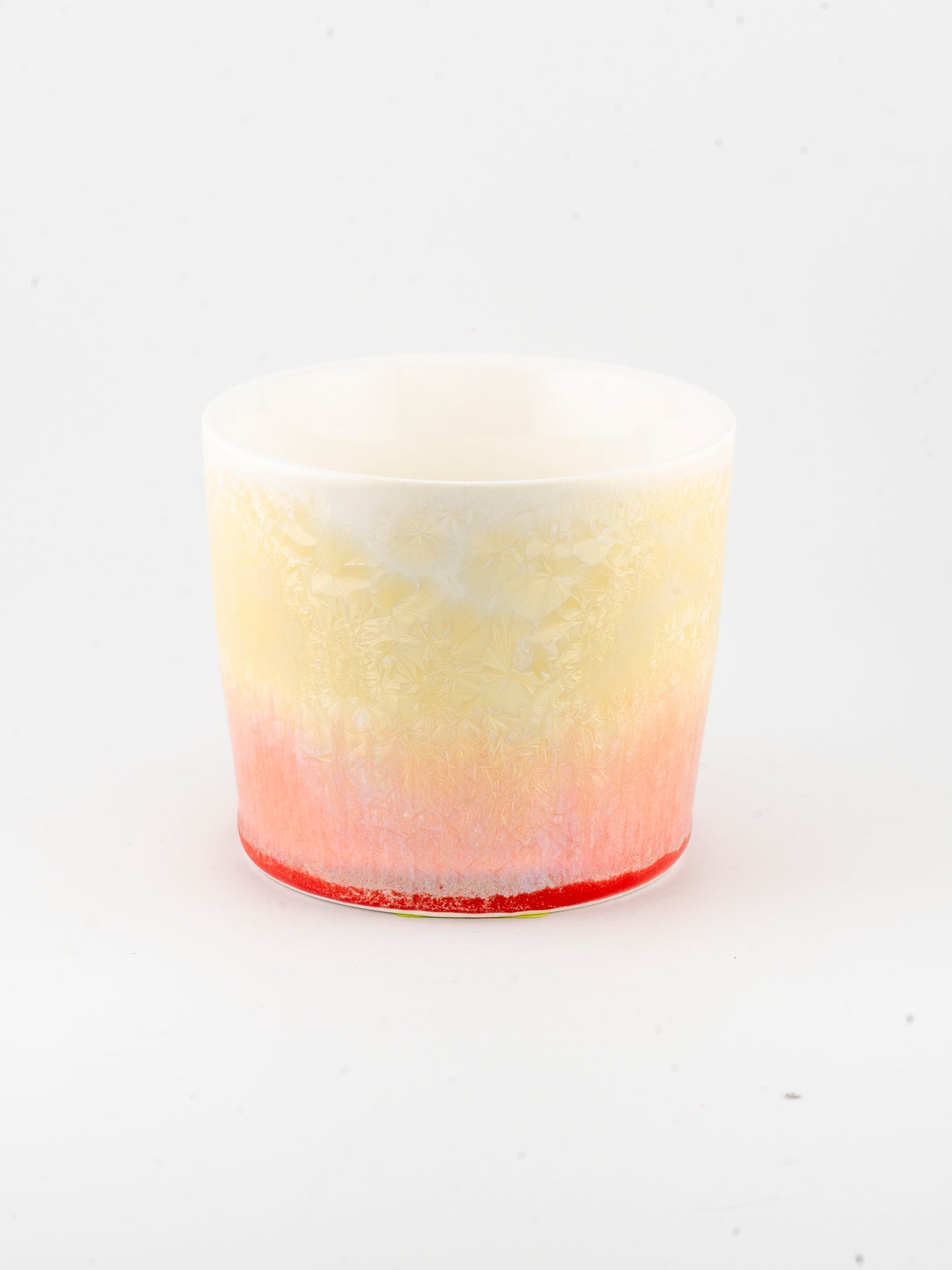 8oz Ceramic Tumbler - Crystalline Glaze Strawberry & Vanilla