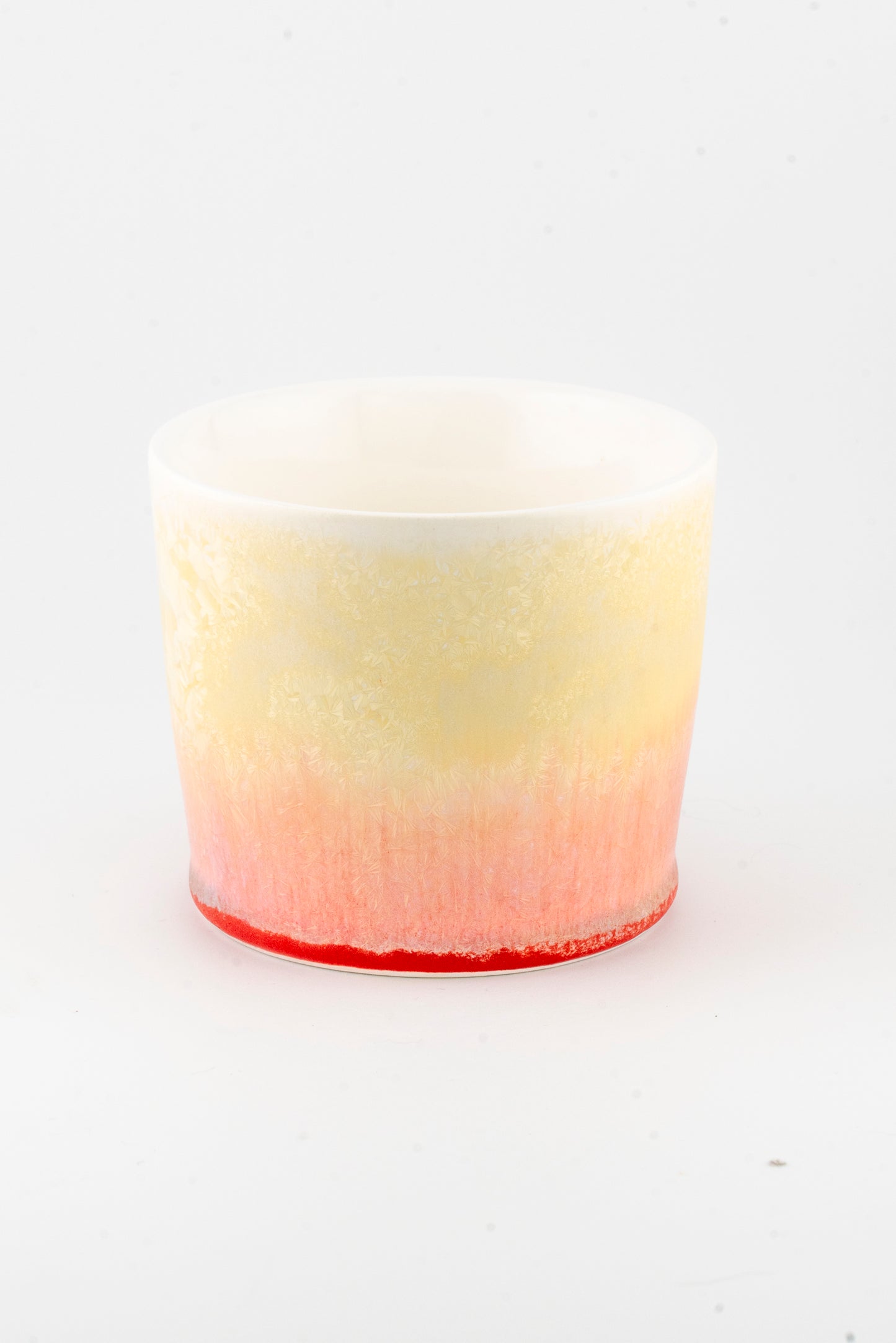 8oz Ceramic Tumbler - Crystalline Glaze Strawberry & Vanilla