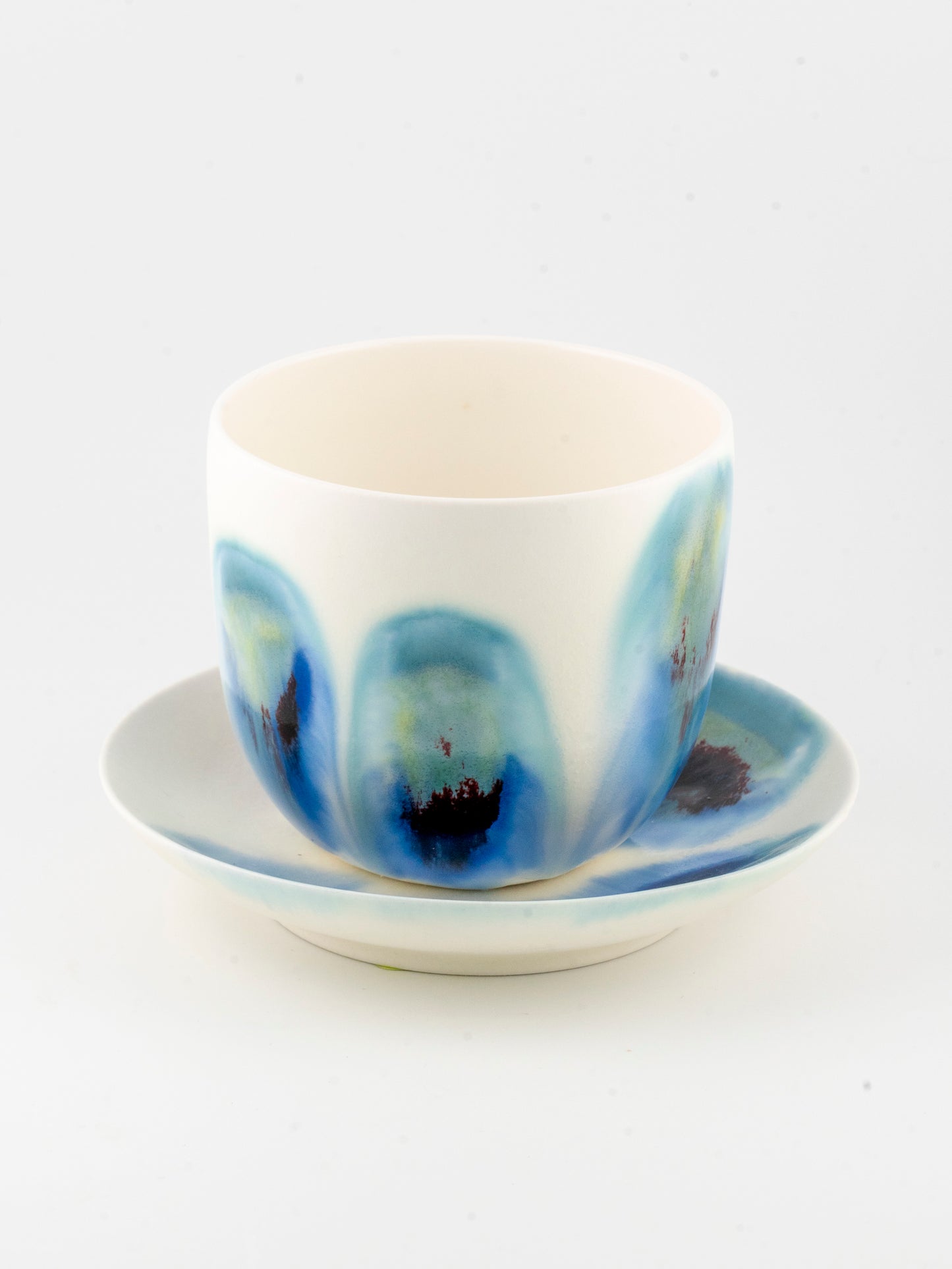 Ceramic Tumbler and Saucer Set