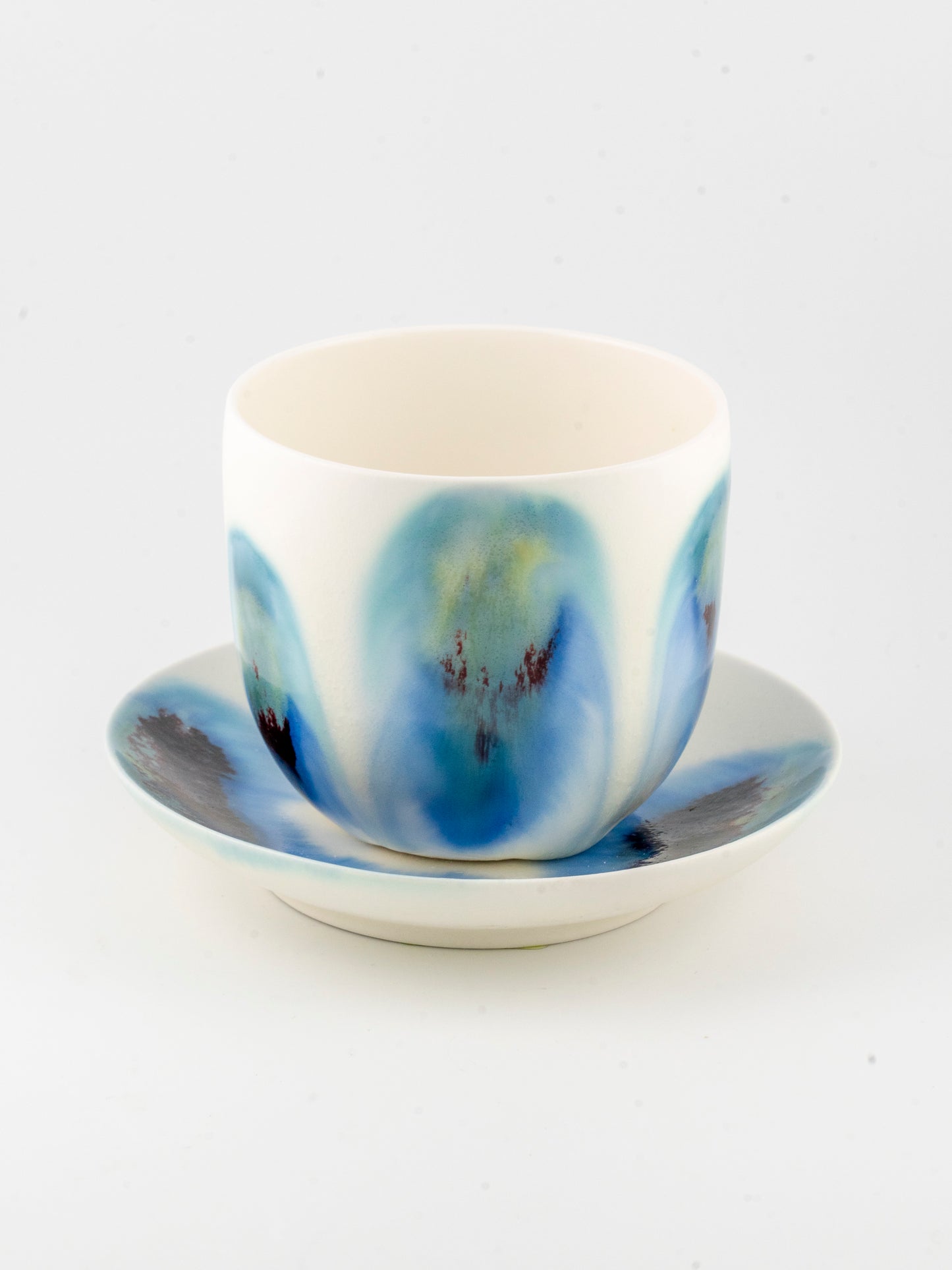 Ceramic Tumbler and Saucer Set