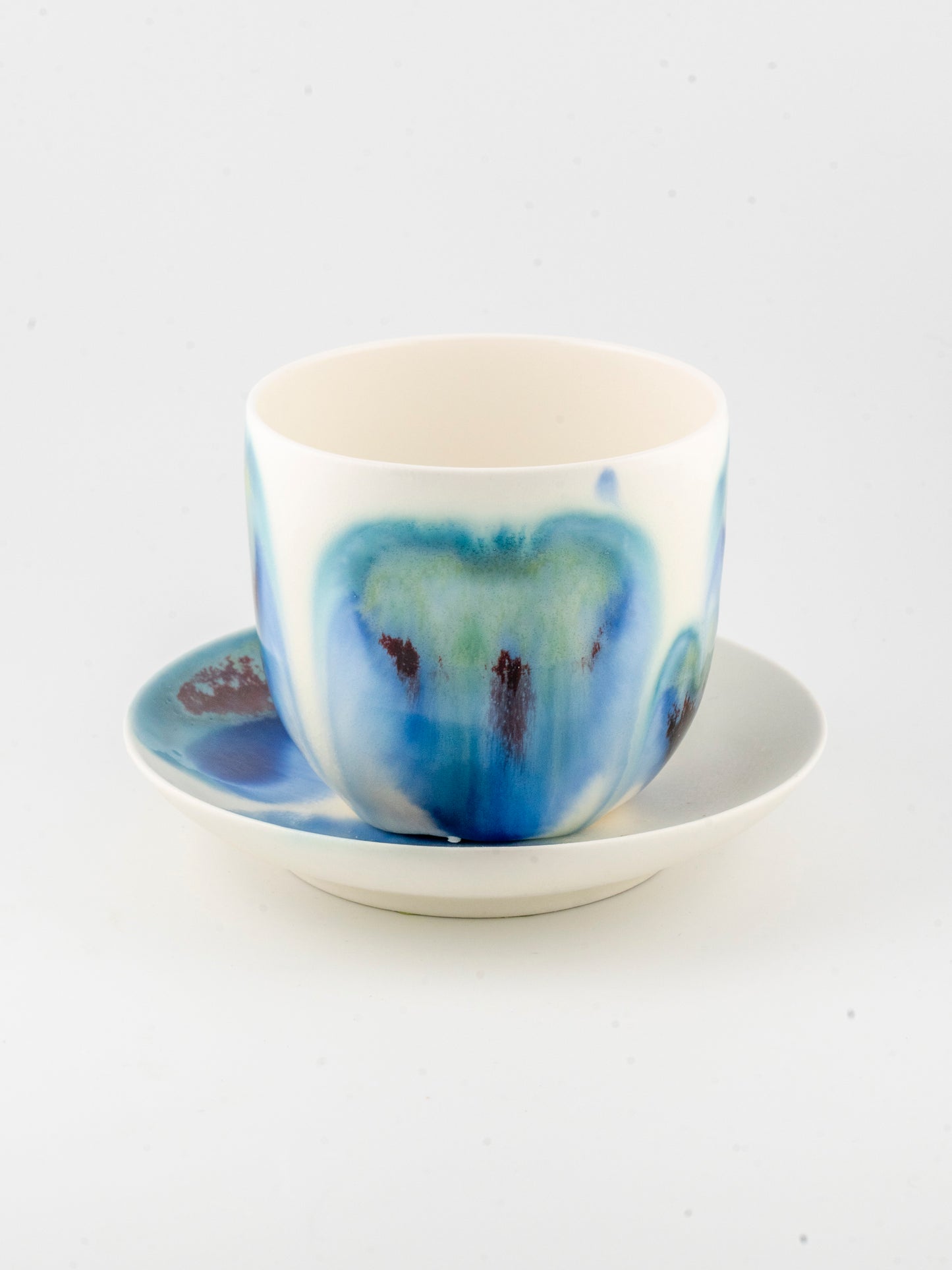 Ceramic Tumbler and Saucer Set